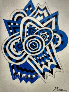 blue doodle minupandit